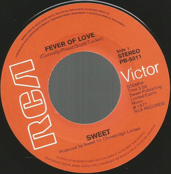 The Sweet : Fever Of Love (7", Single)