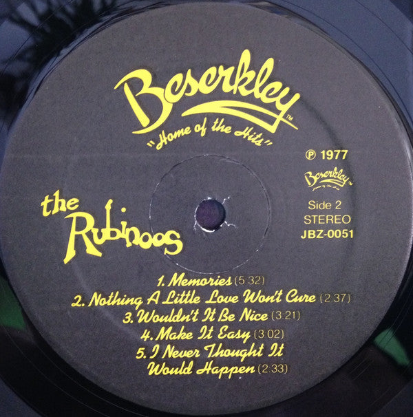 The Rubinoos : The Rubinoos (LP, Album)