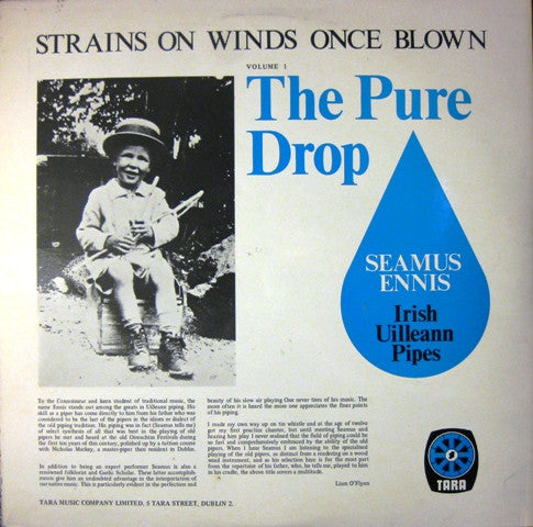 Seamus Ennis : Strains On Winds Once Blown - Volume 1: The Pure Drop (LP, Album, Gat)