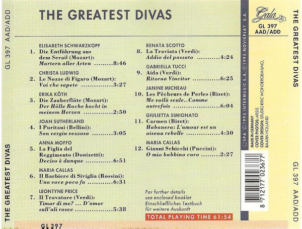 Various : The Greatest Divas (CD, Comp)