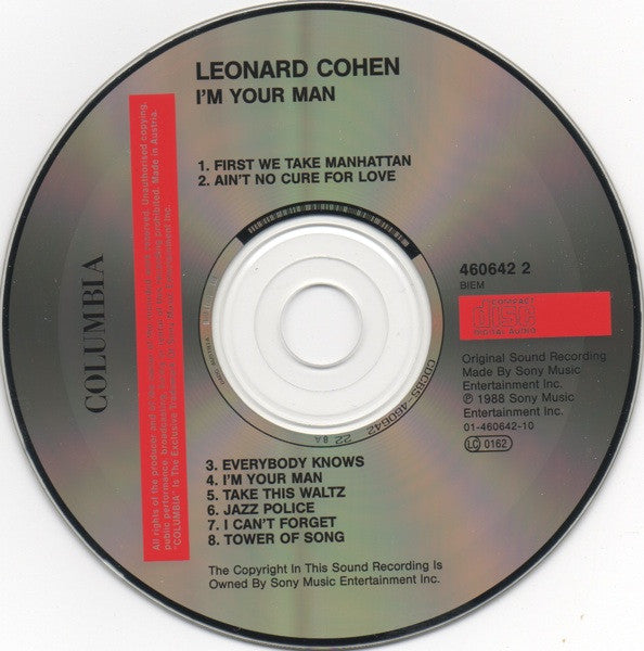 Leonard Cohen : I'm Your Man (CD, Album)