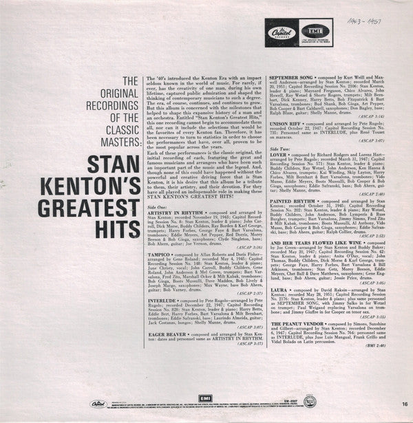 Stan Kenton : Stan Kenton's Greatest Hits (LP, Comp, RE)