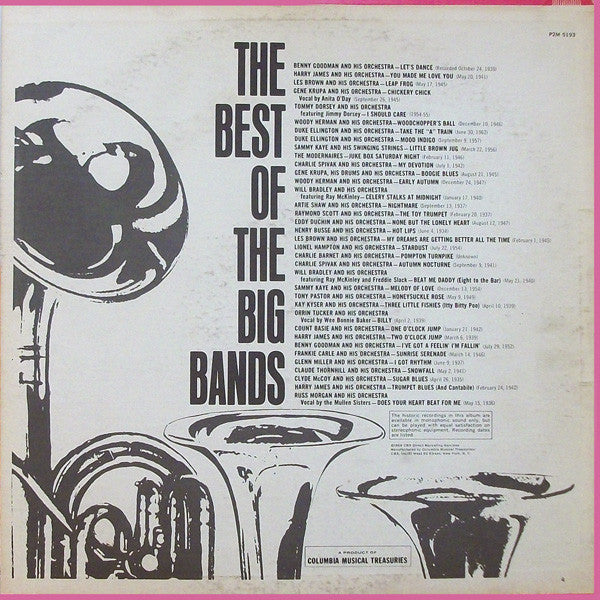 Various : The Best Of The Big Bands (2xLP, Comp, Mono)