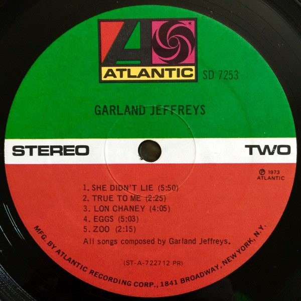 Garland Jeffreys : Garland Jeffreys (LP, Album, PR )