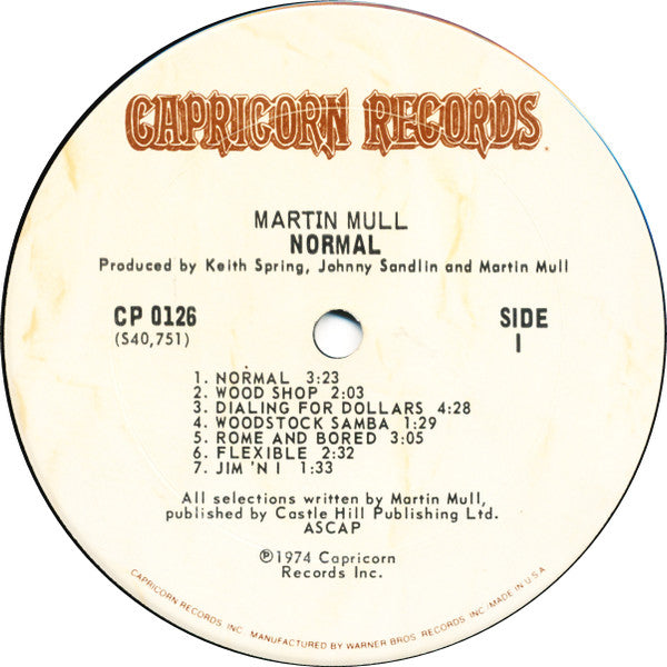 Martin Mull : Normal (LP, Album, Ter)