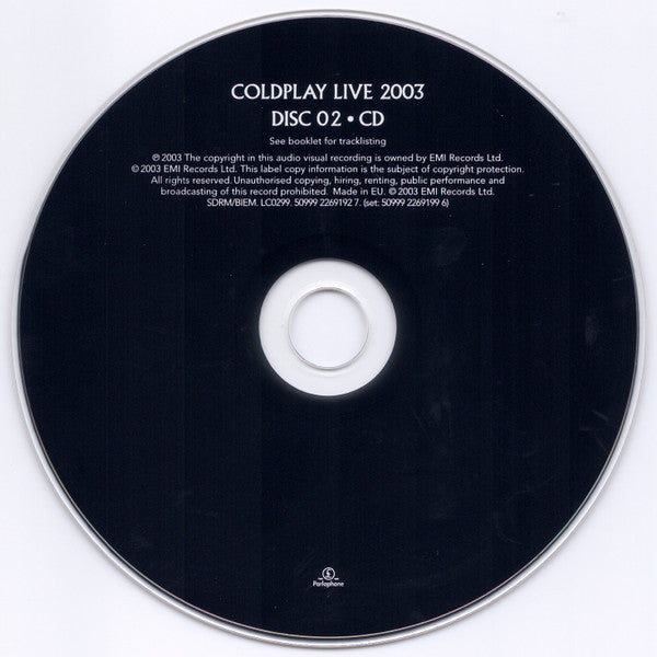Coldplay : Live 2003 (DVD-V, Multichannel, PAL + CD, Album, Enh, Mixed)