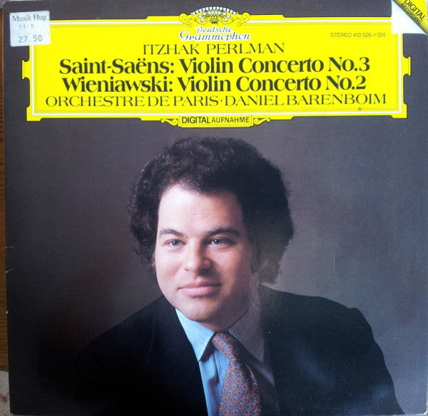 Itzhak Perlman - Camille Saint-Saëns, Henryk Wieniawski - Orchestre De Paris Conducted By Daniel Barenboim : Violin Concerto No.3 / Violin Concerto No.2 (LP, Album)