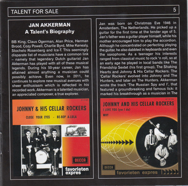 Jan Akkerman : Talent For Sale (CD, Album, RE, RM)