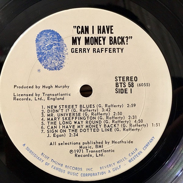 Gerry Rafferty : Can I Have My Money Back? (LP, Album)