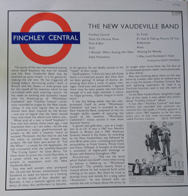 The New Vaudeville Band : Finchley Central (LP, Mon)