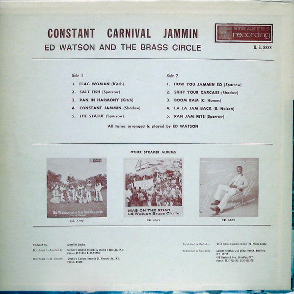 Ed Watson And The Brass Circle : Constant Carnival Jammin (LP, Album)