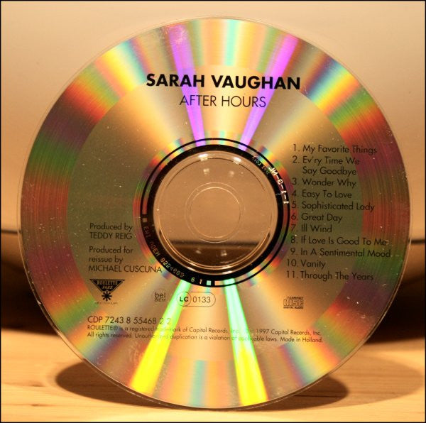 Sarah Vaughan : After Hours (CD, Album, RE)