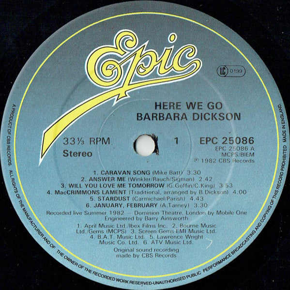 Barbara Dickson : Here We Go... (LP)