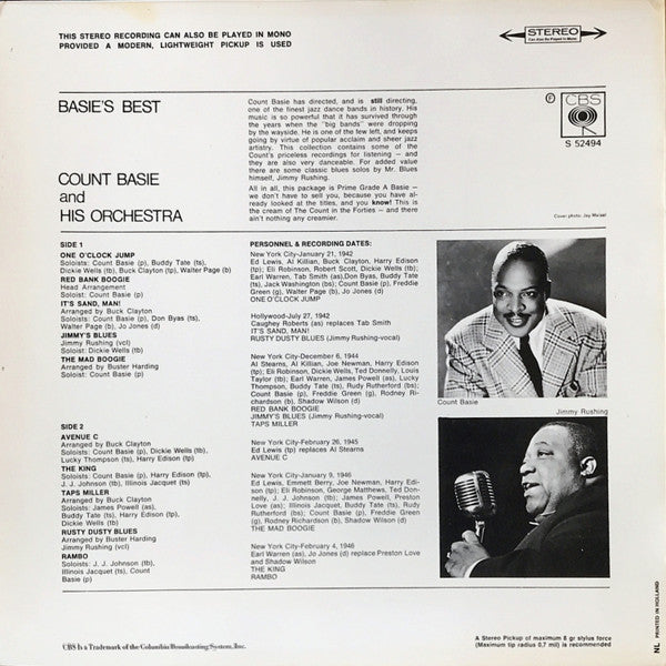 Count Basie And His Orchestra* : Basie's Best! A Collection Of Immortal Performances (LP, Comp)