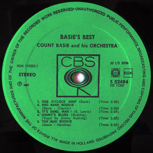 Count Basie And His Orchestra* : Basie's Best! A Collection Of Immortal Performances (LP, Comp)