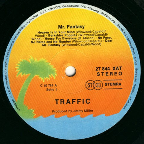 Traffic : Mr. Fantasy (LP, Album, RE, Gat)