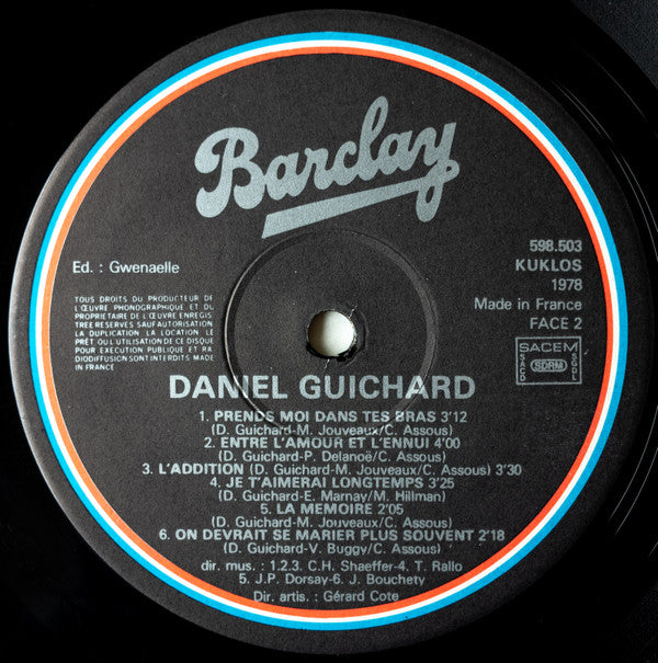 Daniel Guichard : Daniel Guichard (LP, Album, Gat)