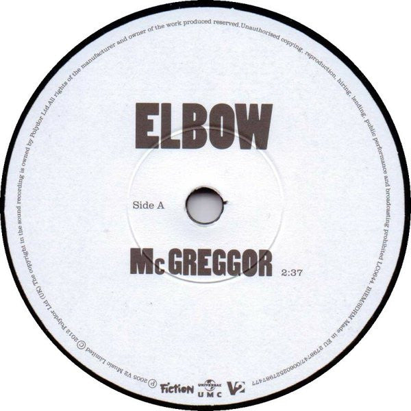 Elbow : McGreggor (7", S/Sided, Ltd)