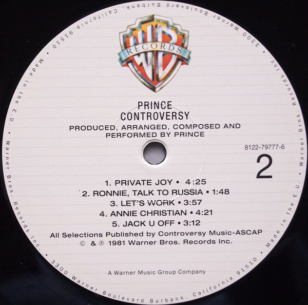 Prince : Controversy (LP, Album, Ltd, RE, RM)