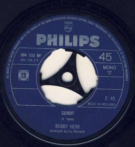 Bobby Hebb : Sunny (7", Single, Mono)