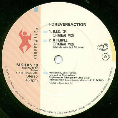 Forevereaction : B.E.D. '34 / U People (12")