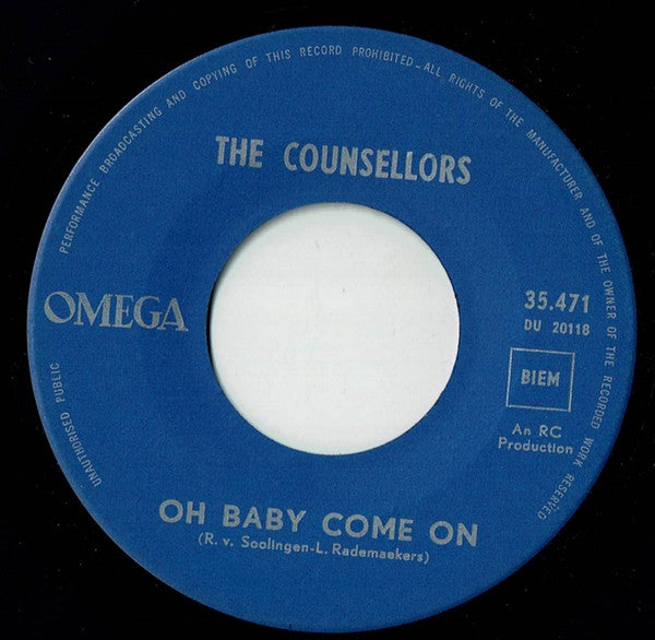 The Counsellors : I'll Be Your Man / Oh Baby Come On (7")