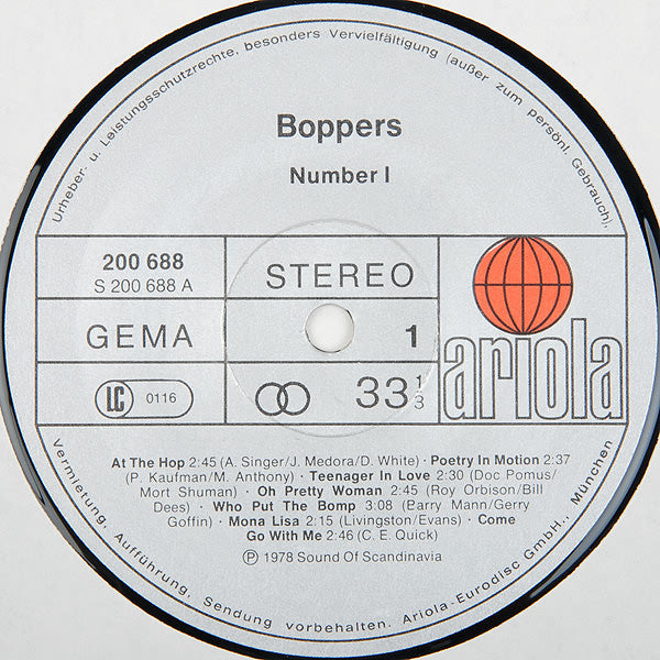 The Boppers : The Boppers Number : 1 (LP, Album)