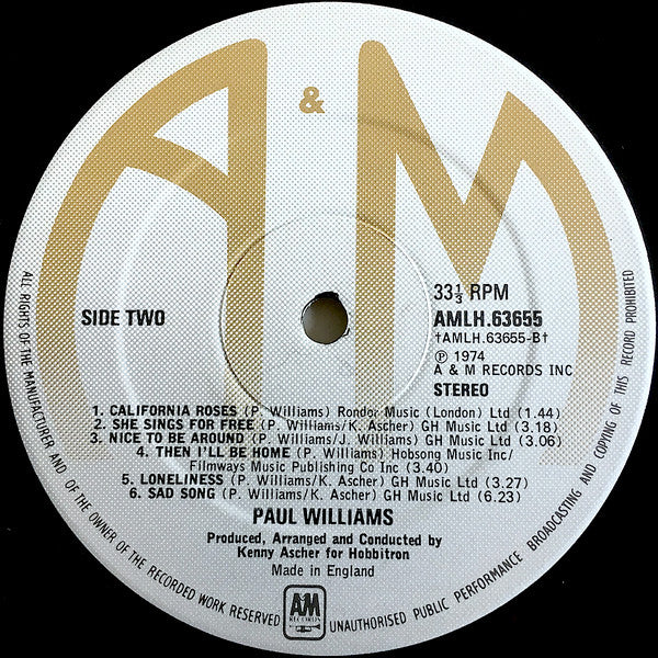 Paul Williams (2) : A Little Bit Of Love (LP, Album)