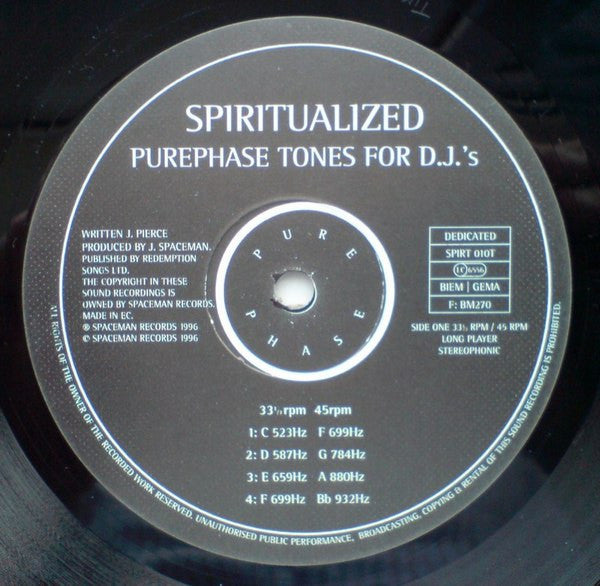 Spiritualized : Pure Phase Tones For D.J.'s (LP, Album)