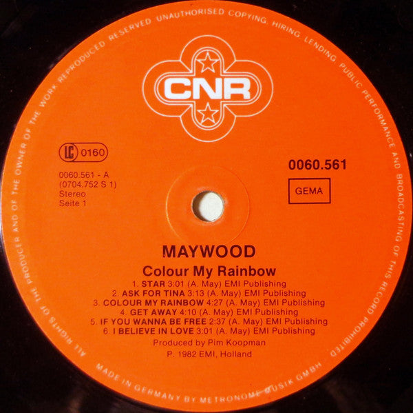 Maywood : Colour My Rainbow (LP, Album)