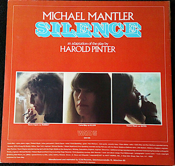 Michael Mantler : Silence (LP, Album, Gat)