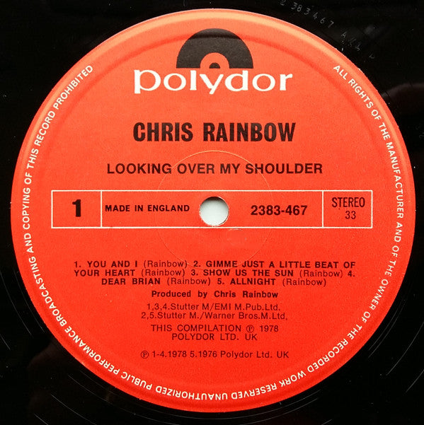 Chris Rainbow : Looking Over My Shoulder (LP, Album)