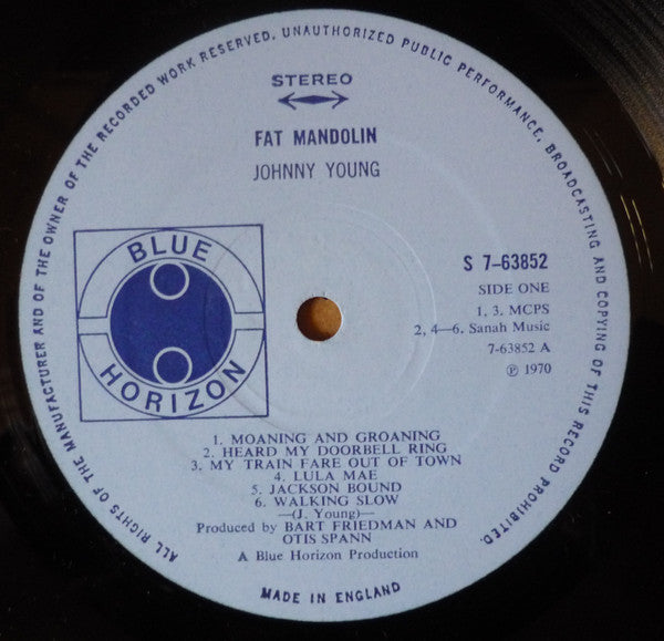 Johnny Young (3) : Fat Mandolin (LP, Album)