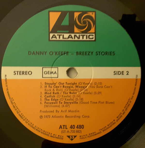 Danny O'Keefe : Breezy Stories (LP, Album)