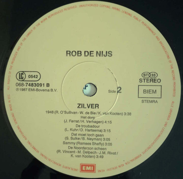 Rob de Nijs : Zilver (LP, Album, Gat)