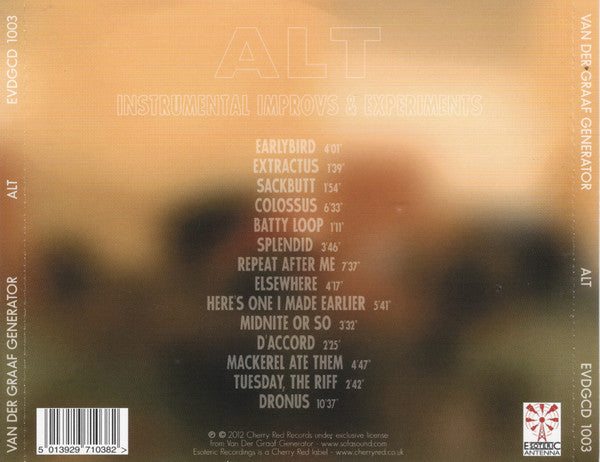 Van Der Graaf Generator : Alt (CD, Album)