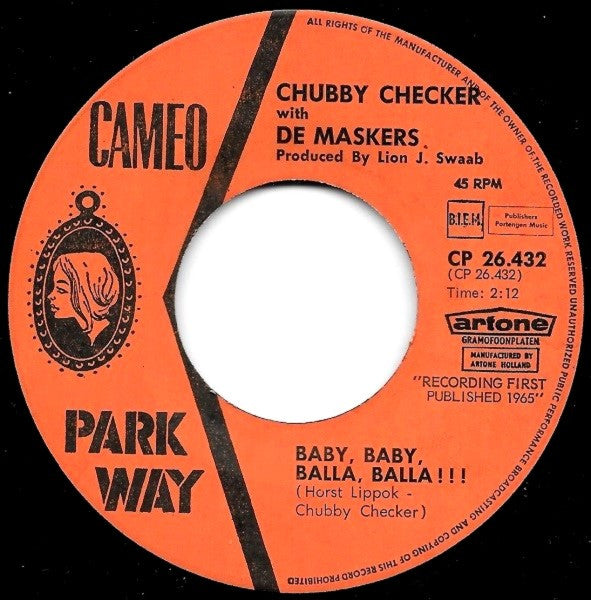 Chubby Checker With De Maskers : Baby, Baby, Balla, Balla!!! / My Little Girl (7", Single)