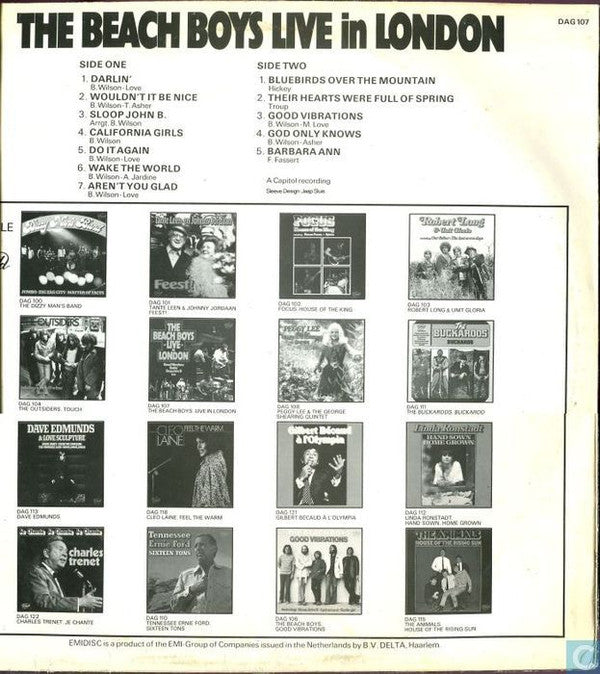 The Beach Boys : Live In London (LP, Album, RE)