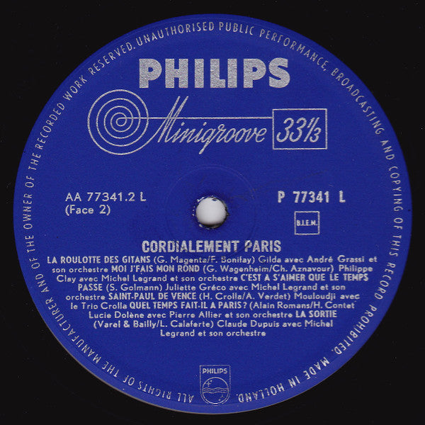 Various : Cordialement Paris (LP, Comp)