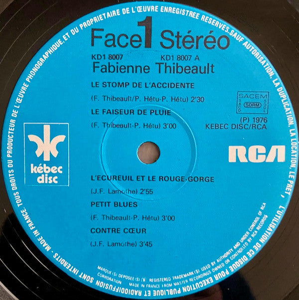 Fabienne Thibeault : Fabienne Thibeault (LP, Album)