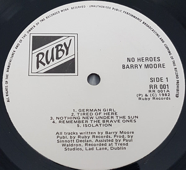 Barry Moore : No Heroes (LP, Album)