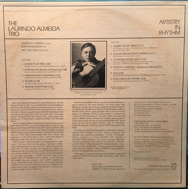 The Laurindo Almeida Trio : Artistry In Rhythm (LP, Album)