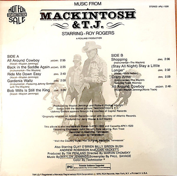 Waylon Jennings : Music From Mackintosh & T.J. (LP, Album)