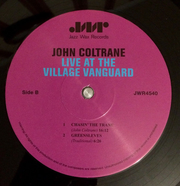 John Coltrane : "Live" At The Village Vanguard (LP, Album, Ltd, RE, RM, 180)