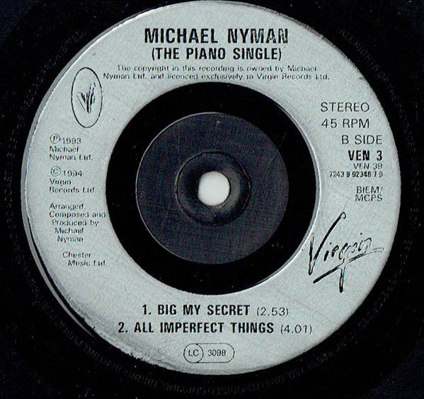 Michael Nyman : The Piano Single (7", Single)
