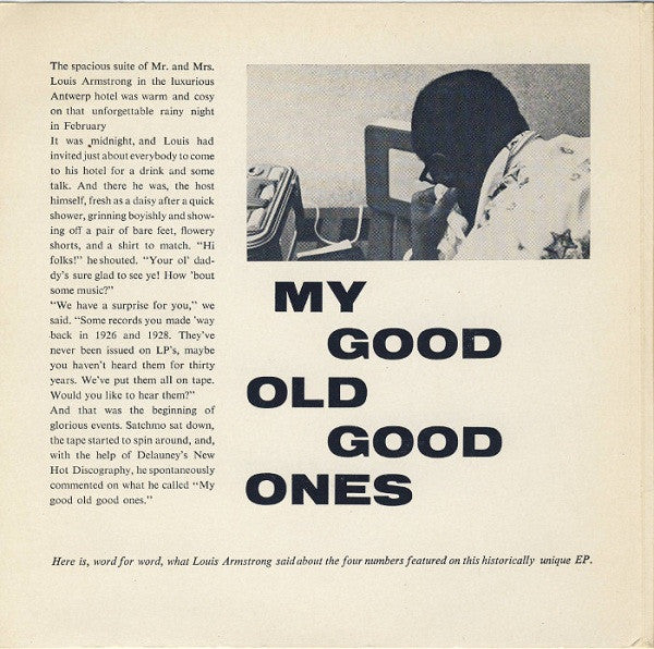 Louis Armstrong : My Good Old Good Ones (7", EP)