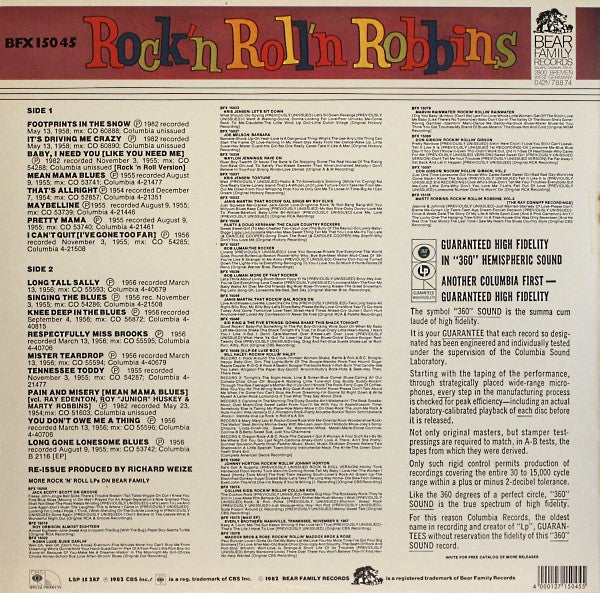 Marty Robbins : Rock'n Roll'n Robbins (Marty Robbins Sings) (LP, Album, Comp)