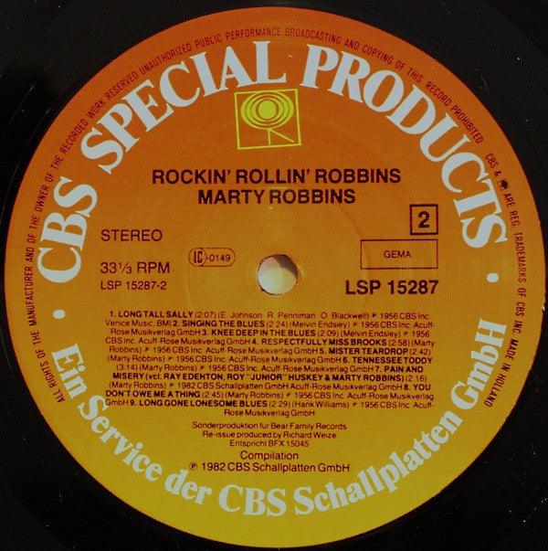 Marty Robbins : Rock'n Roll'n Robbins (Marty Robbins Sings) (LP, Album, Comp)