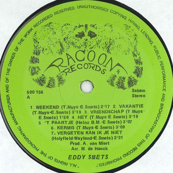 Eddy Smets : Weekend Met (LP, Album)