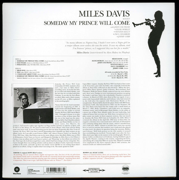 Miles Davis : Someday My Prince Will Come (LP, Album, Ltd, RE)